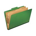 Pendaflex Heavy Duty PressGuard Classification Folders, 2-Dividers, Legal Size, Green, 10/Box (PFX2257GR)