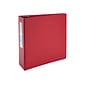 Staples® Standard 3" 3 Ring Non View Binder with D-Rings, Burgundy (26308-CC)