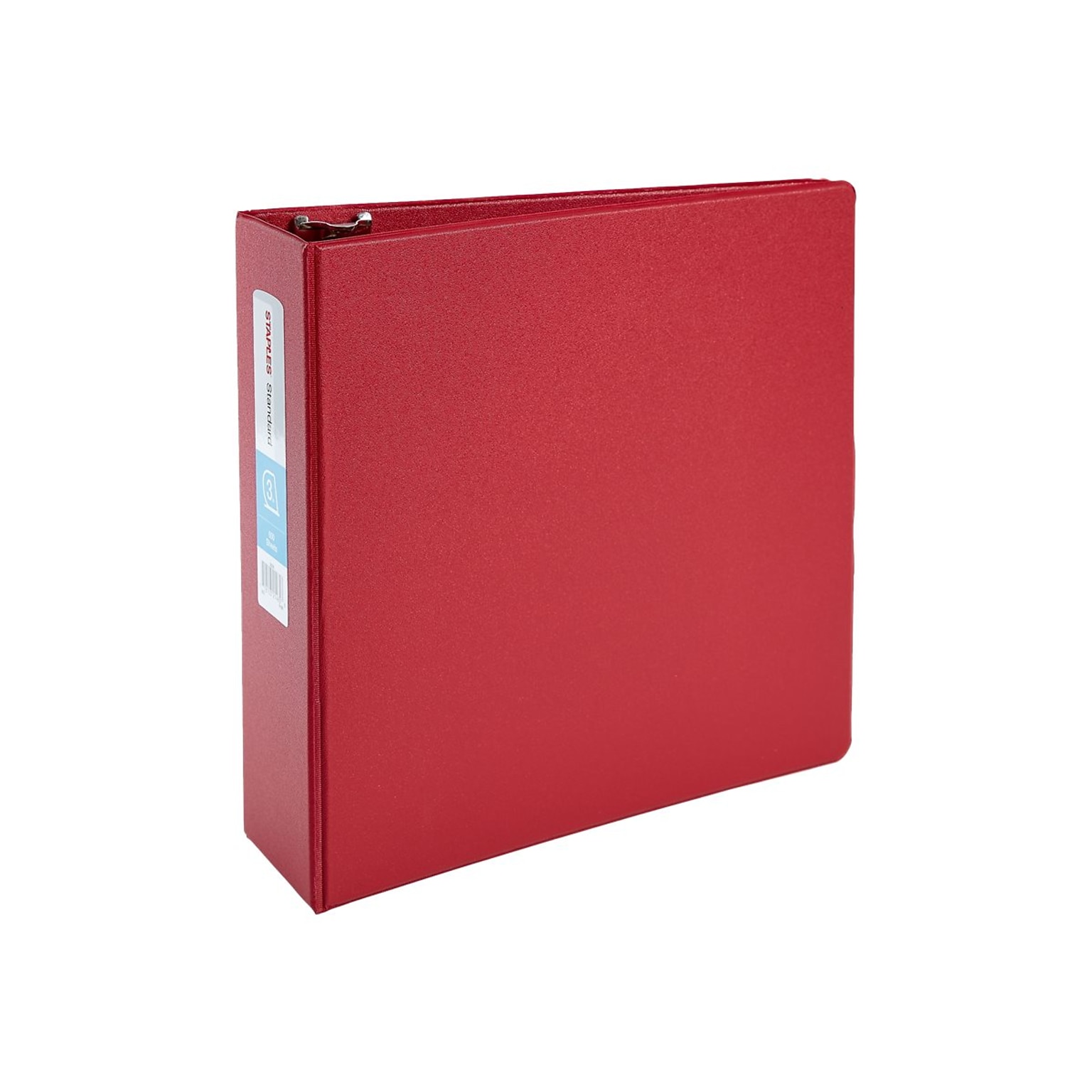 Staples® Standard 3 3 Ring Non View Binder with D-Rings, Burgundy (26308-CC)