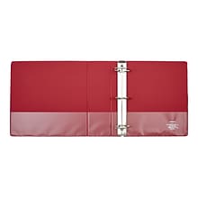 Staples® Standard 3 3 Ring Non View Binder with D-Rings, Burgundy (26308-CC)