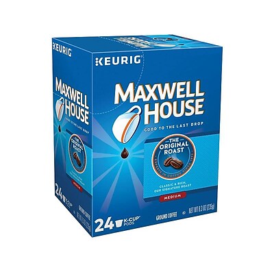 Maxwell House Original Roast Coffee, Keurig K-Cup Pods, Medium Roast, 24/Box (5469)