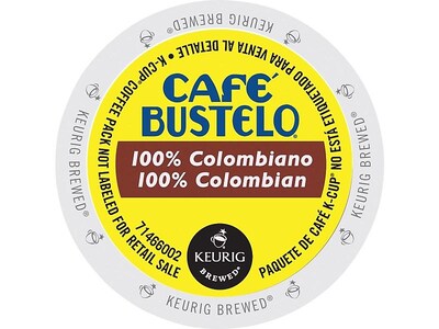 Cafe Bustelo 100% Colombian Coffee, Keurig® K-Cup® Pods, Medium Roast, 24/Box (6107)