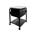 Advantus Plastic/Poly Mobile File Cart with Swivel Wheels, Black (AVT55758)