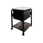 Advantus Plastic/Poly Mobile File Cart with Swivel Wheels, Black (AVT55758)