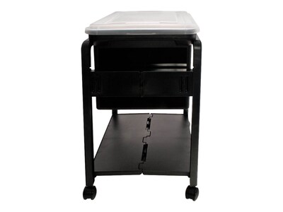 Advantus Plastic/Poly Mobile File Cart with Swivel Wheels, Black (AVT55758)