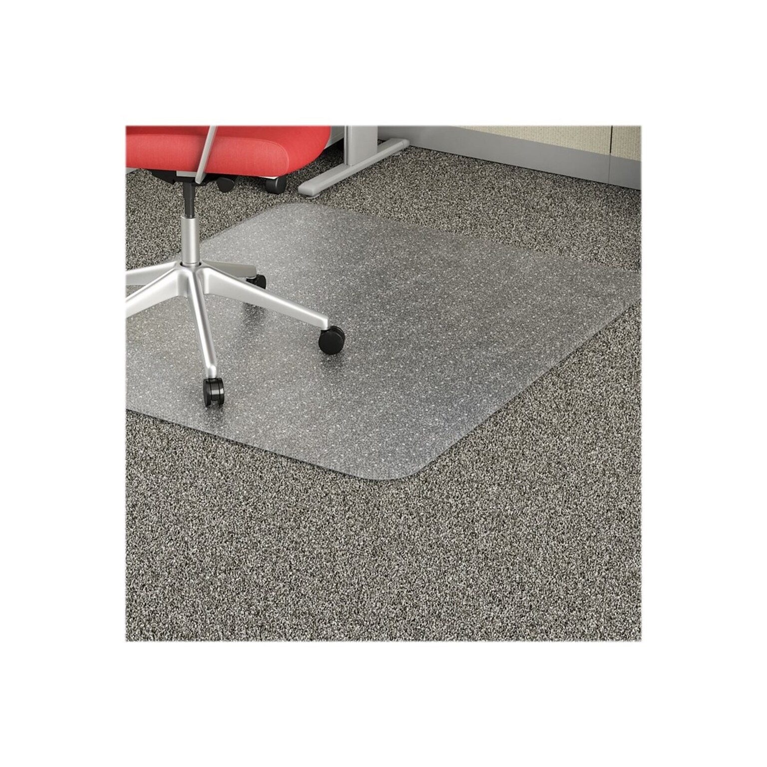 Lorell Economy 46 x 60 Rectangular Chair Mat for Carpet, Low-Pile, Vinyl (LLR02158)