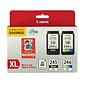 Canon 245XL/246XL Black and TriColor Ink Cartridge, 2/Pack with 4x6 photo paper (8278B023)