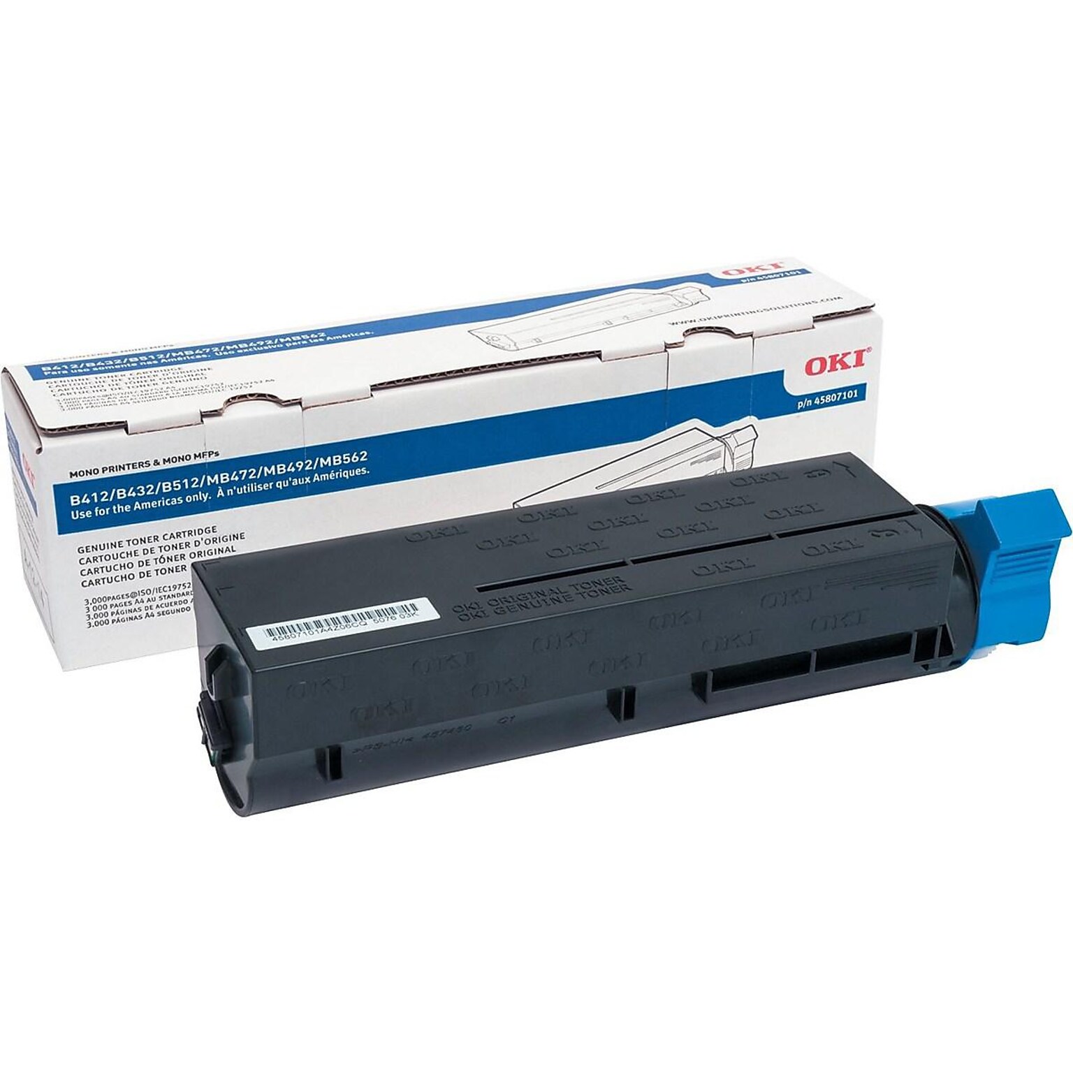 OKI 45807101 Black Standard Yield Toner Cartridge