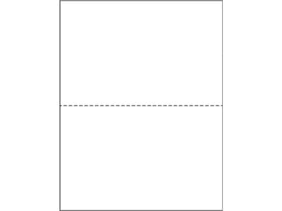 Custom Cut-Sheet Copy Paper | 92 Bright | Micro-Perforated 5.5 from Top | 20lb | 8.5 x 11 | White | 500 Sheets/Ream | 5 Reams/CT