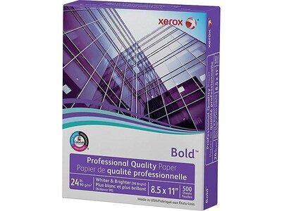 Xerox Bold Professional 8.5" x 11" Bond Paper, 24 lbs., 98 Brightness, 500/Ream (3R13038)