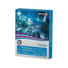 Xerox Vitality 8.5 x 11 Multipurpose Paper, 24 lbs., 92 Brightness, 500 Sheets/Ream (3R02531)