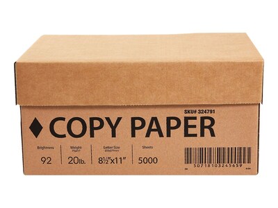 Hammermill Copy Plus Print Paper, 92 Bright, 20 lb, 8.5 x 11, White, 500  Sheets/Ream, 8 Reams/Carton (105190)