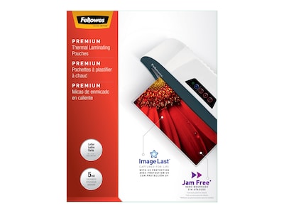 Fellowes ImageLast Premium Thermal Laminating Pouches, Letter Size, 5 Mil, 200/Pack (5245301)