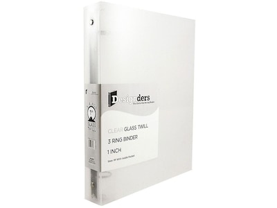 JAM Paper 1 3-Ring Flexible Poly Binders, Clear (751T1CL)