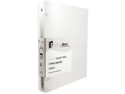 JAM Paper 1 3-Ring Flexible Poly Binders, Clear (751T1CL)