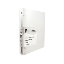 JAM Paper 1 3-Ring Flexible Poly Binders, Clear (751T1CL)