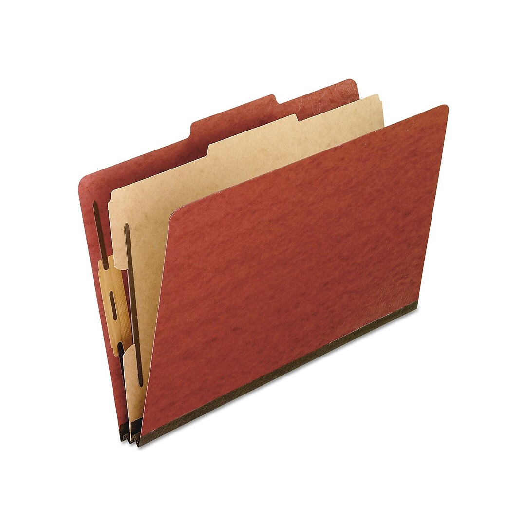 RED Top Quality 10 pack Classification Folder 2 Divider 6 Part 1/3 Cut Letter 
