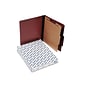 Pendaflex Pressboard Classification Folders, 1-Divider, 2" Expansion, Letter Size, Brick Red, 10/Box (1157R)