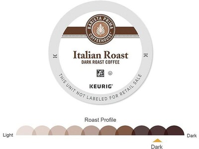 Barista Prima Italian Roast Coffee Keurig K Cup Pods Dark Roast 24 Box 6614 Quill