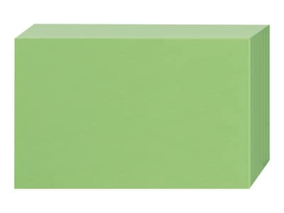 Oxford 3 x 5 Index Cards, Blank, Green, 100/Pack (7320GRE)