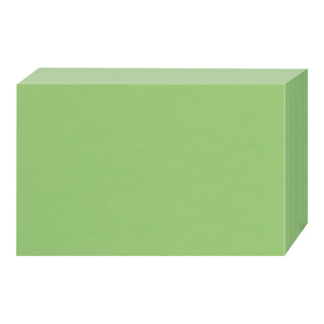 Oxford 3" x 5" Index Cards, Blank, Green, 100/Pack (7320GRE) | Quill.com