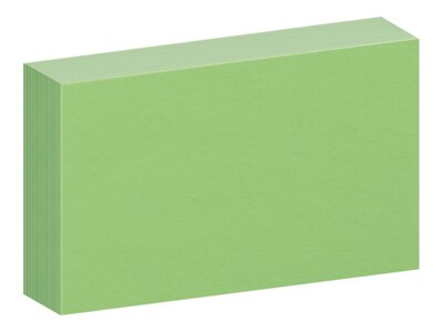 Oxford 3" x 5" Index Cards, Blank, Green, 100/Pack (7320GRE)