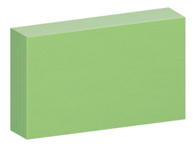 Oxford 3 x 5 Index Cards, Blank, Green, 100/Pack (7320GRE)