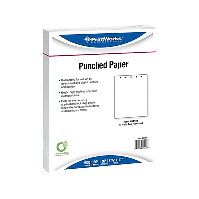 Printworks Professional 8.5 x 11 Copy Paper, 20 lbs., 92 Brightness, 500/Ream (04108)