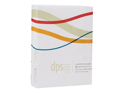 DPS by Staples 30% Recycled 8.5 x 11 Copy Paper, 20 lbs., 92 Brightness, 500 Sheets/Ream (DPS08511RCY-CC)