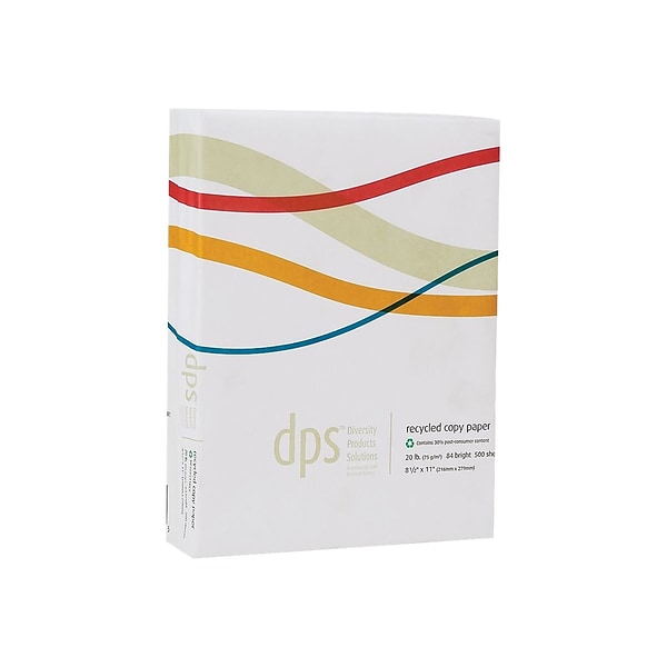 Diversity Products Solutions by Staples 8.5 x 11 Copy Paper, 20 lbs., 92 Brightness, 500 Sheets/Ream (DPS08511RCY)