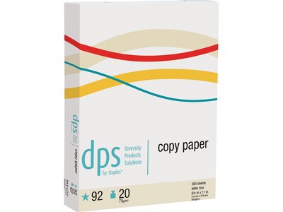 Diversity Products Solutions by Staples Copy Paper, 8.5 x 11, 20 lbs., White, 500 Sheets/Ream, 10