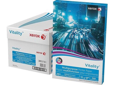 Xerox® Vitality® 11" x 17" Multipurpose Paper, 20 lbs., 92 Brightness, 5 Reams/Carton (3R3761)