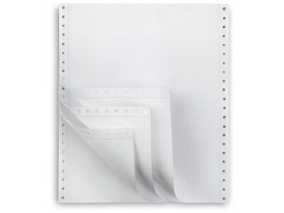 Staples® 4-Part Carbonless Computer Paper, 9.5" x 11", 15 lbs., 100 Brightness, 800/Carton (26159/3399104/8)