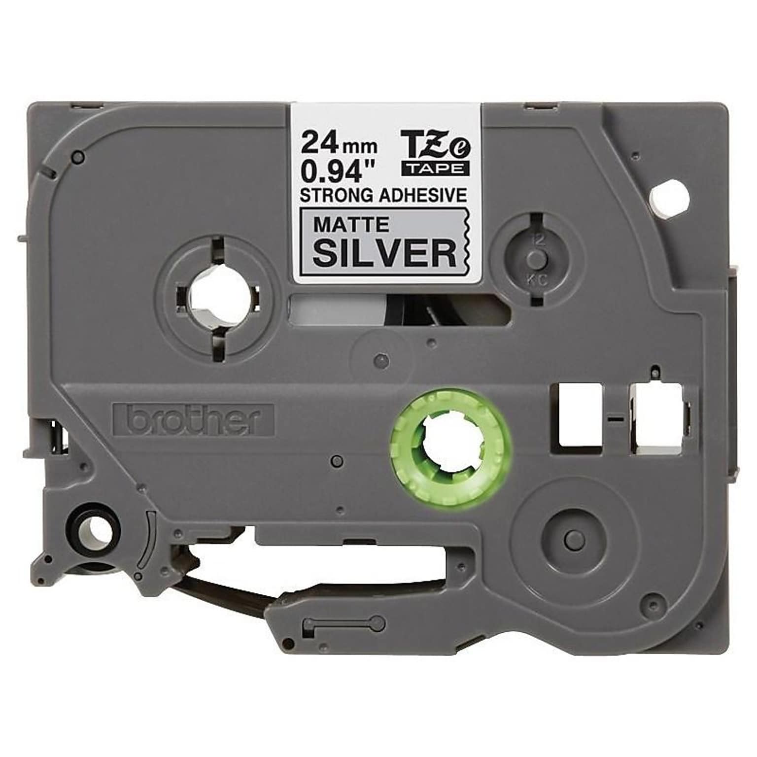 Brother P-touch TZe-S951 Laminated Extra Strength Label Maker Tape, 1 x 26-2/10, Black on Matte Silver (TZe-S951)