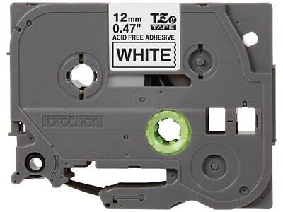 Brother P-touch TZe-AF231 Laminated Acid Free / Photo Safe Label Maker Tape, 1/2" x 26-2/10', Black on White (TZe-AF231)