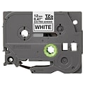 Brother TZ-EAF231 Label Maker Tape, 1/2W, Black On White