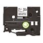 Brother P-touch TZe-FX241 Laminated Flexible ID Label Maker Tape, 3/4" x 26-2/10', Black on White (TZe-FX241)
