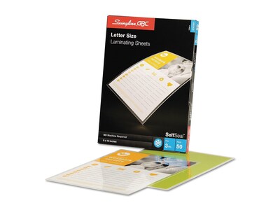 Letter Size Self-Adhesive Laminating Sheets, 50 Pack