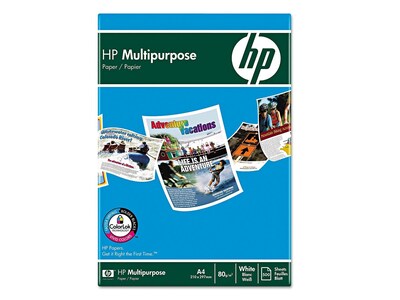 HP 8.5 x 11 Multipurpose Paper, 20 lbs., 96 Brightness, 500/Ream, 10 Reams/Carton (112000)