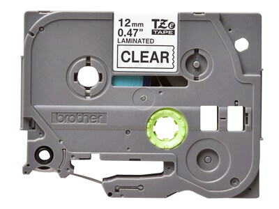 Brother P-touch TZe-131 Laminated Label Maker Tape, 1/2" x 26-2/10', Black on Clear (TZe-131)