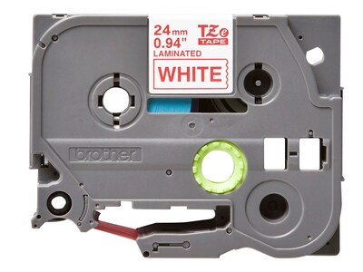 Brother P-touch TZe-252 Laminated Label Maker Tape, 1 x 26-2/10, Red On White (TZe-252)