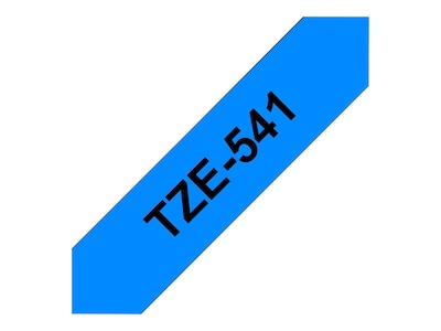 Brother P-touch TZe-541 Laminated Label Maker Tape, 3/4" x 26-2/10', Black On Blue (TZe-541)
