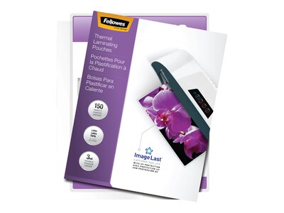 Fellowes Premium ImageLast Thermal Laminating Pouches, Letter Size, 3 Mil, 150/Pack (5200509)