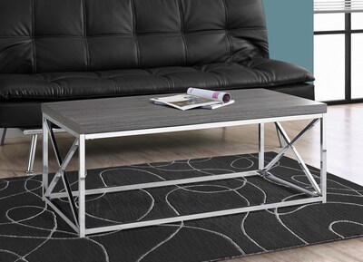 Monarch Coffee Table Grey with Chrome Metal (I 3225)