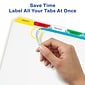 Avery Index Maker Print & Apply Label Dividers, 5-Tab, Multicolor, 5 Sets (11418)