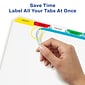 Avery Index Maker Paper Dividers with Print & Apply Label Sheets, 5 Tabs, Multicolor, 25 Sets/Pack (11423)