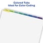 Avery Index Maker Paper Dividers with Print & Apply Label Sheets, 8 Tabs, Pastel, 5 Sets/Pack (11991)