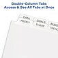 Avery Index Maker Print & Apply Dividers, 16-Tab, White, Set (13150)