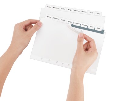 Avery Index Maker Mini Paper Dividers with Print & Apply Label Sheets, 8 Tabs, White (11427)