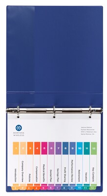 Avery Ready Index Table of Contents Paper Dividers, 1-12 Tabs, Multicolor (11141)